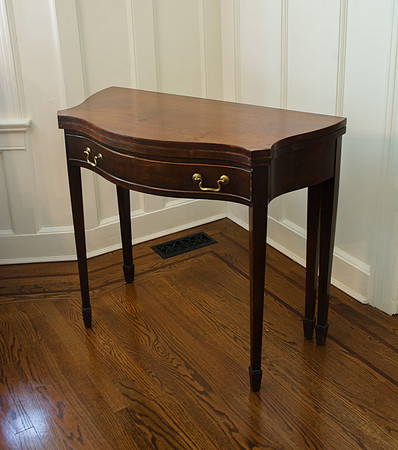 End Table  (closed) End Table extends to Card table 18” x 36” Height 31”