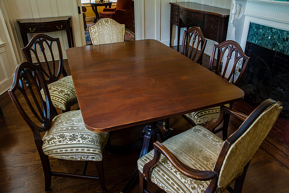 Dining Table (10 piece with upholstered chairs)